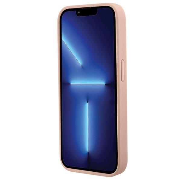 Guess Guhcp15Lpcrthcp Iphone 15 Pro 6.1 Różowy/Pink Hardcase Croco Triangle Metal Logo