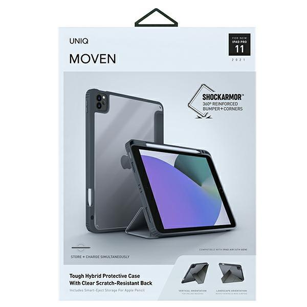 UNIQ Case Moven iPad Pro 11" (2021/2020) iPad Air 10.9" (2022/2020) Antimicrobial Gray/charcoal Gray