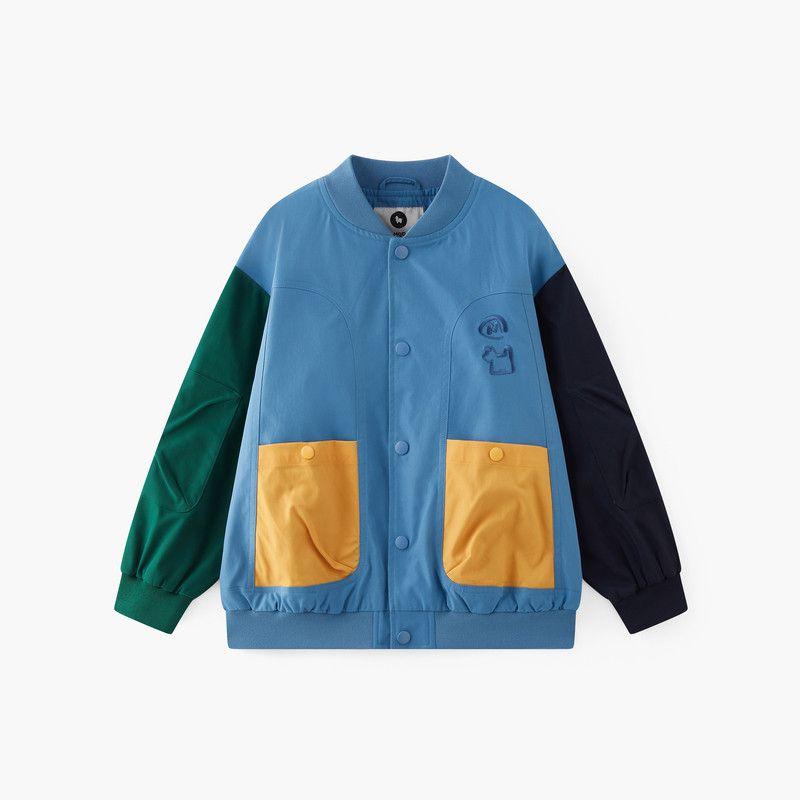 [Designer Series] Mqd Children's Clothing Boys' Baseball Jacket Autumn New Children's Color-Block Top