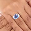 Tanzanite Gemstone 925 Sterling Silver Zircon Ring Women's Jewelry For Anniversary CZR-17-1