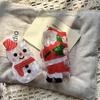 Acrylic Red Cap Claw Clip Bearded Santa Claus Snowman Hairpin Cute Christmas Hair Claw  Party