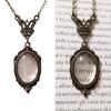 Lace Edge Oval-Magnifier Glasses Necklace Decor for Reading Birthday Gifts