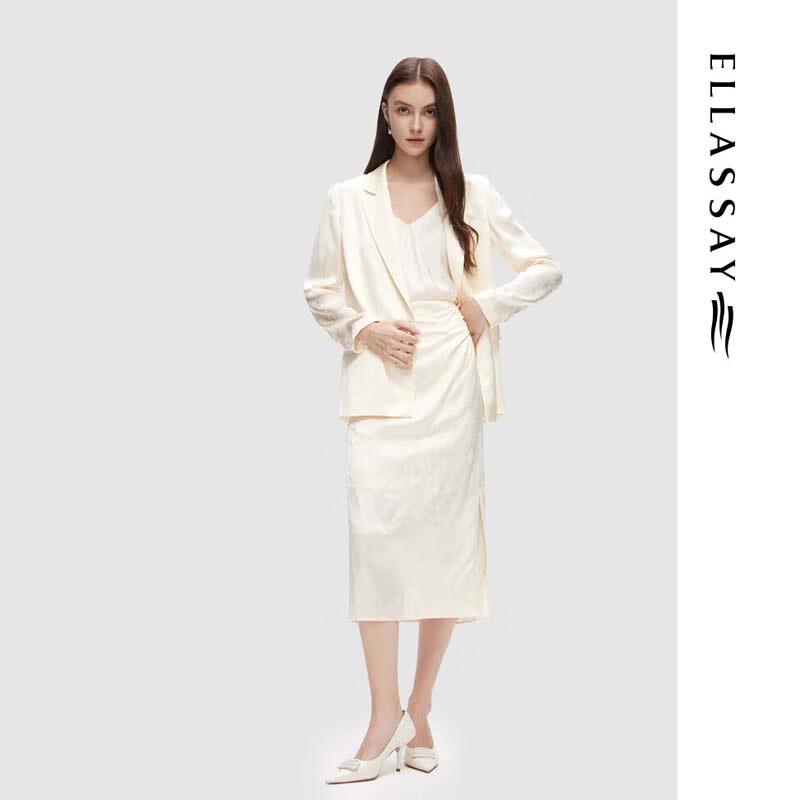 ELLASSAY Women's Commuter Textured Oversized Suit Jacket