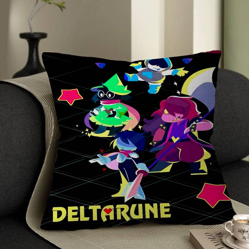Cartoon Game Deltarune Cushion Cover Inches Farmhouse Decor Home Throw Pillow Covers for Couch Decorations