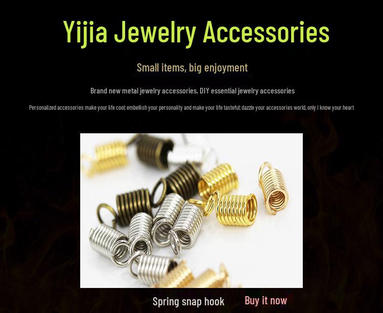 DIY Spiral Pull Spring Buckle for Jewelry Necklaces and Leather Cord Clasp, 1kg/Bag