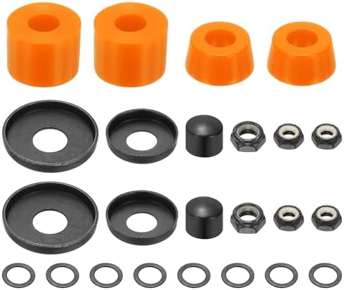YELARXI Polyurethan Skateboard Bushings Truck Rebuild Long-Board Kit Unterlegscheiben Pivot Cup