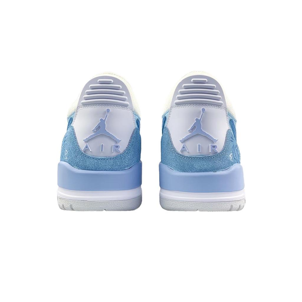 Jordan Legacy 312 Slip Resistant Abrasion Resistant Low top Vintage Basketball Shoes Men's White Blue HQ1190-101(Team116-)