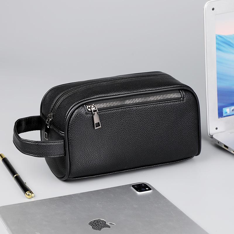 Men's Large Capacity Lightweight PU Business Clutch Bag