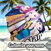 Custom Name Personalized KPop Hunters Print Umbrella, Auto Open Close, 8‑Rib Sturdy Frame, Commute Camping Hiking Use, Birthday Gift