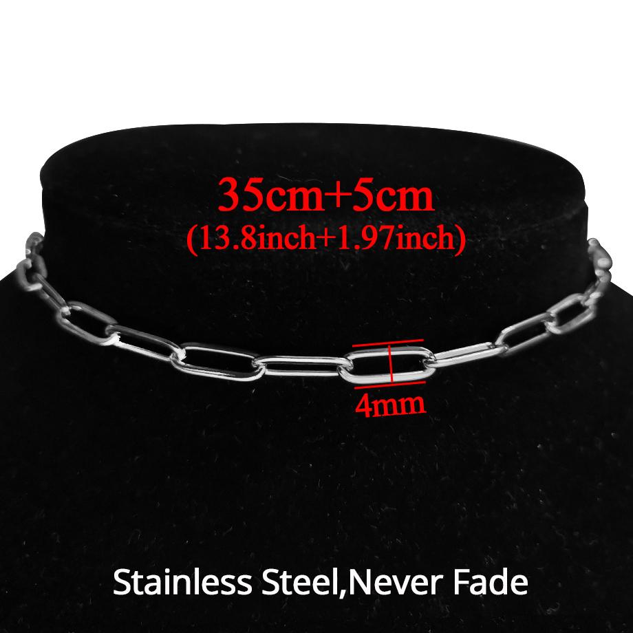 2025 High Quality Clavicle Blade Chains Dropshipping Women Gold Silver Color Stainless Steel 35+5cm Snake Choker Necklace Chain