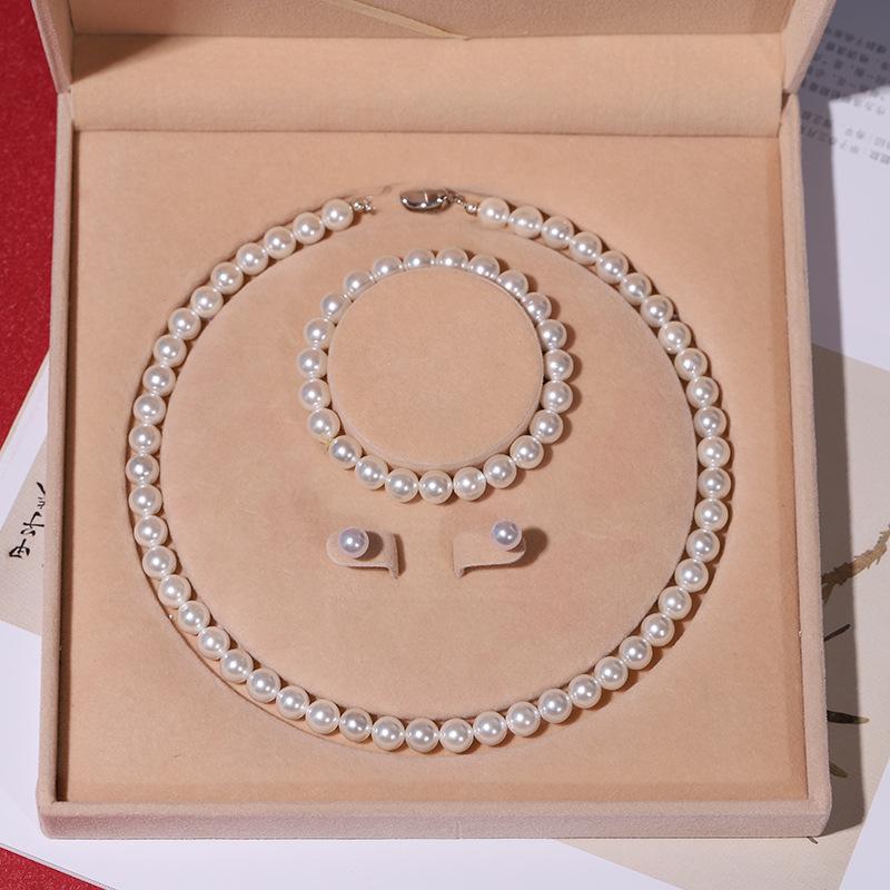 Elegante Collana di Perle di Conchiglia Profonda - Perfetto Regalo per la Festa della Mamma