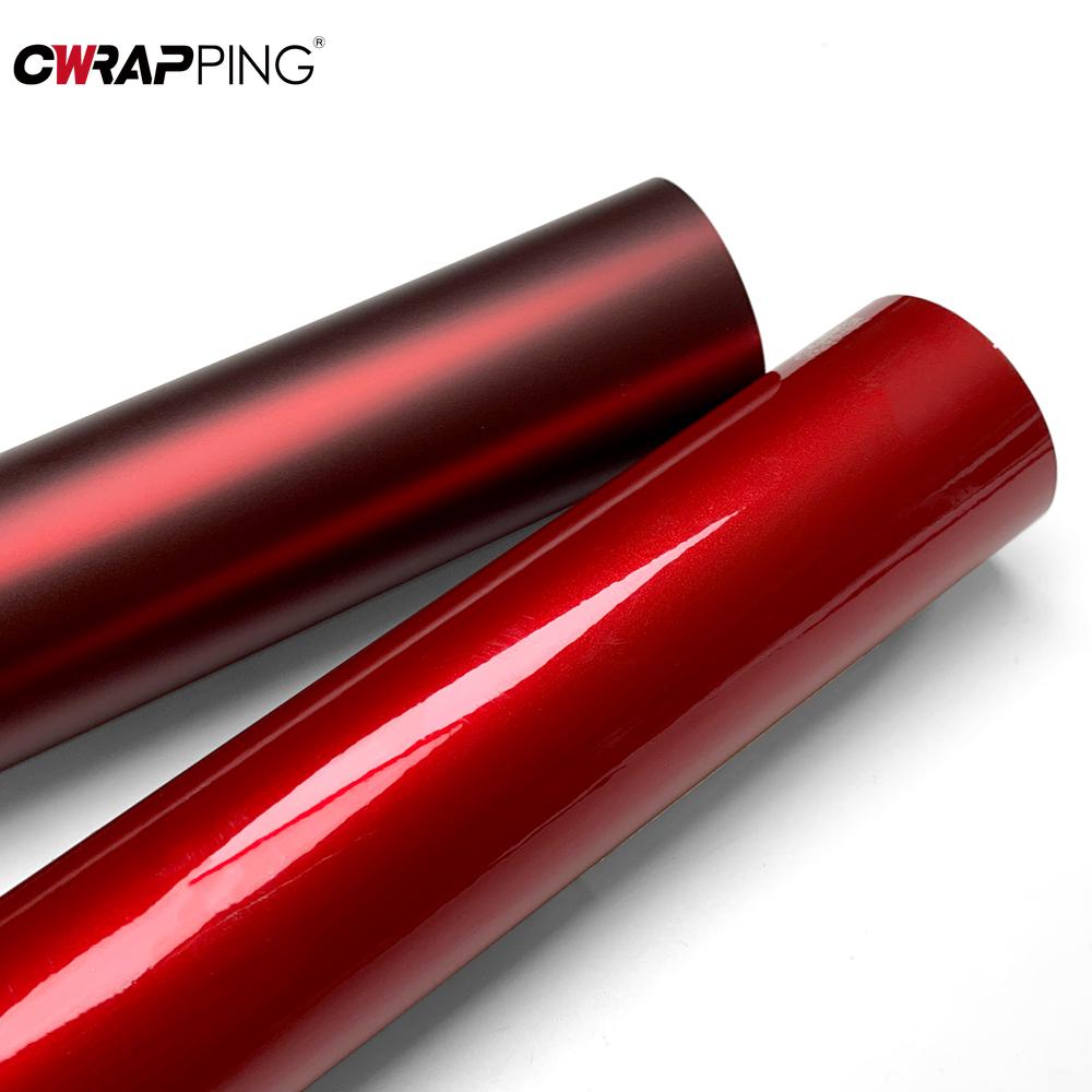 Aurora Red Glossy Car Sticker Glossy Matt Vinyl Wrap Film Waterproof Self-adhesive Hood Tablet Decal Sticker for Car Accessories