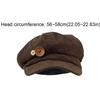 Retro Y2k Double Button Berets Hat Harajuku JK Painter Hat Japanese Windproof Corduroy Baseball Cap Female