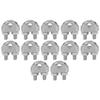 12pcs 1/8 Inch M3 Stainless Steel Wire Rope Cable Clip Clamp U Bolt Saddle Fastener