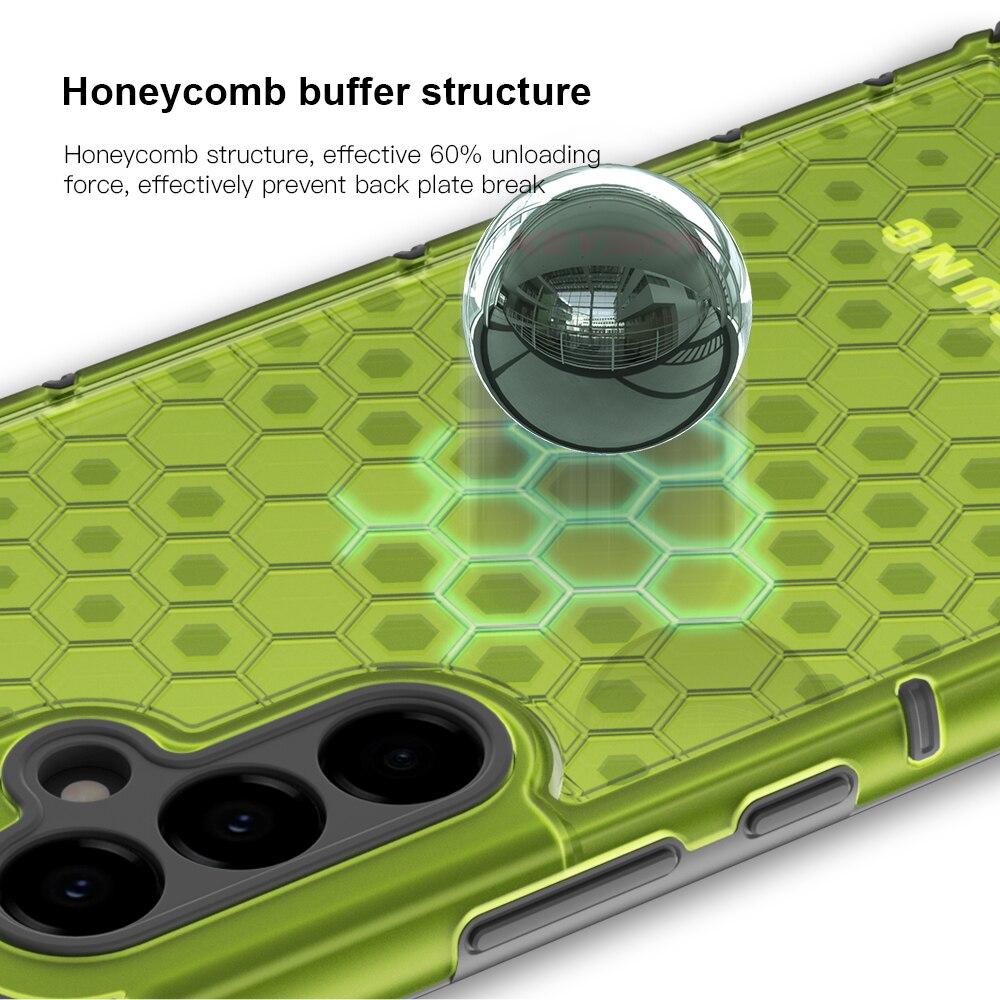 KEYSION Coque blindée antichoc pour Samsung, compatible modèles A54, 5G, A34, A14, A13, 5G, A04S, transparente, en nid d'abeille, pour Galaxy M23, 5G, M52, M13