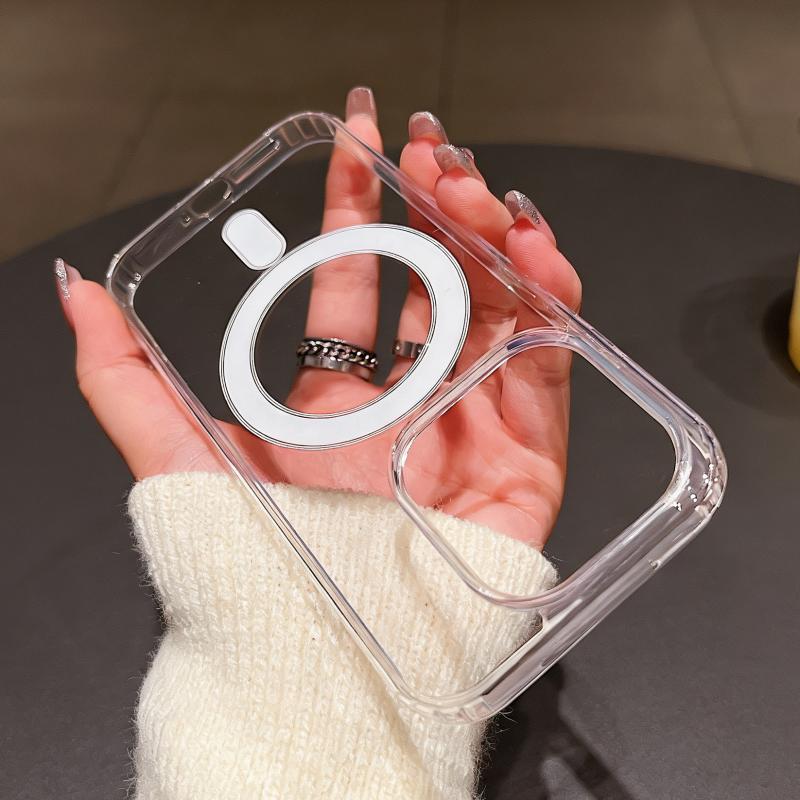 Original For Magsafe Transparent Case For Xiaomi 17 Pro Max 17ProMax 15T 15TPro Shockproof Magnetic Wireless Charging HD Cover