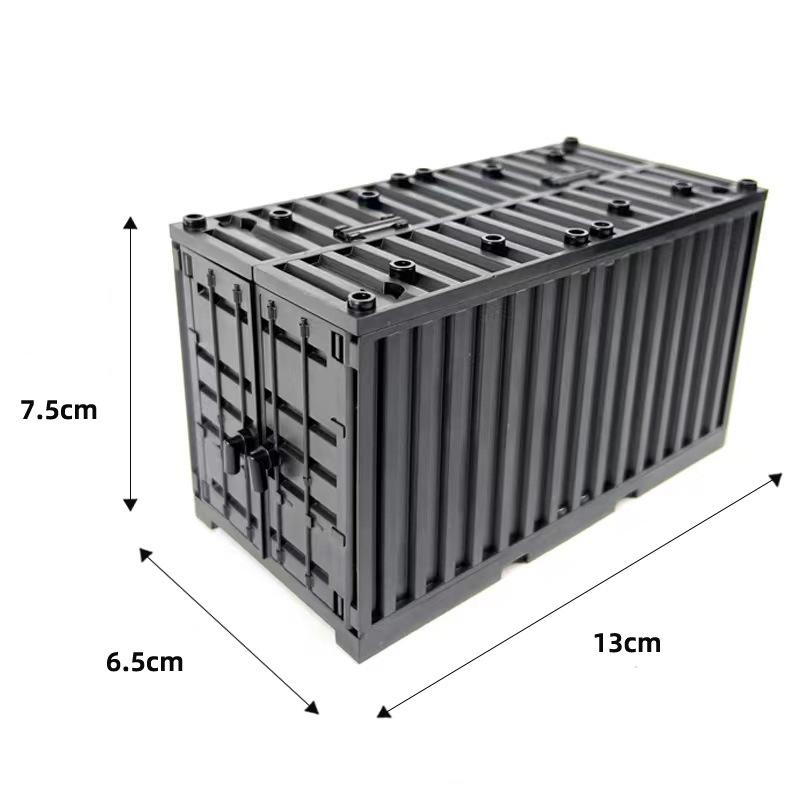 Building Block Diy Military Container Small Particle Scene Ornament Decorative Storage Weapon Spare Parts Toy
