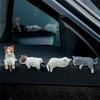 Set of 4 Resins Cats Miniature Figures Desktop Computer Monitors Decorations Funny Animal Sculpture Dashboards Ornaments