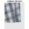 UR Women's Asymmetric Neck Pleated Plaid Sleeveless Dress