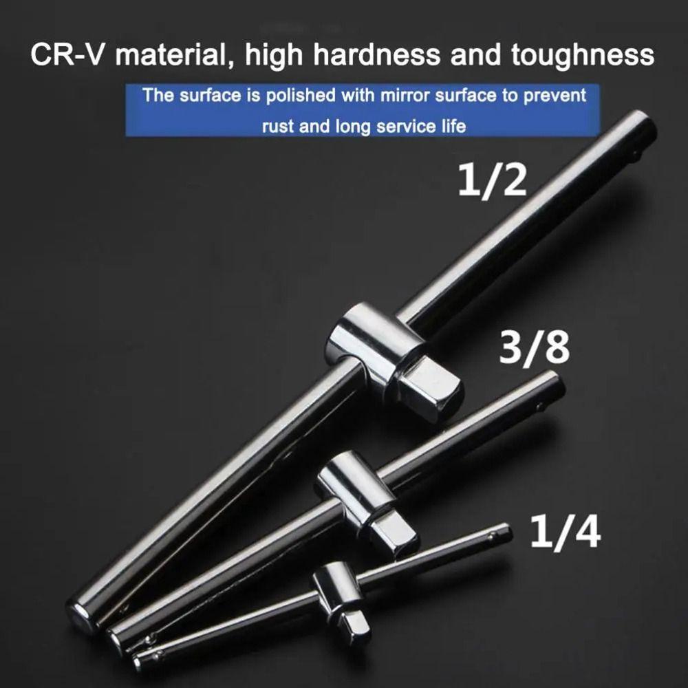 1Pcs 1/4" 3/8" 1/2" Drive Socket Wrench Sleeve Sliding Rod Durable T Bar Socket Adapter