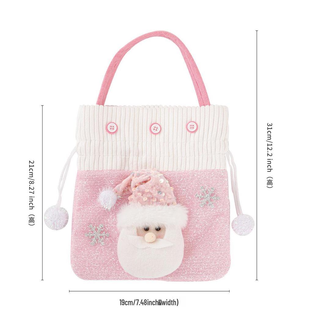 Christmas Gift Bags: Kids' Cartoon Candy & Apple Decor In Santa & Tree Shapes