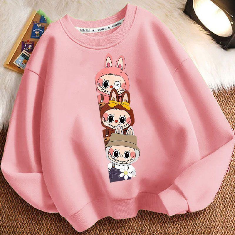 Children's Fashion Sweatshirts, Loose Long-sleeved Sweatshirts for Boys and Girls in Spring and Autumn