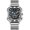 Square Skeleton Dial Automatic Watch Men Luxury Mechanical Men's Watches Luminous Waterproof Solid Steel Strap Relogio