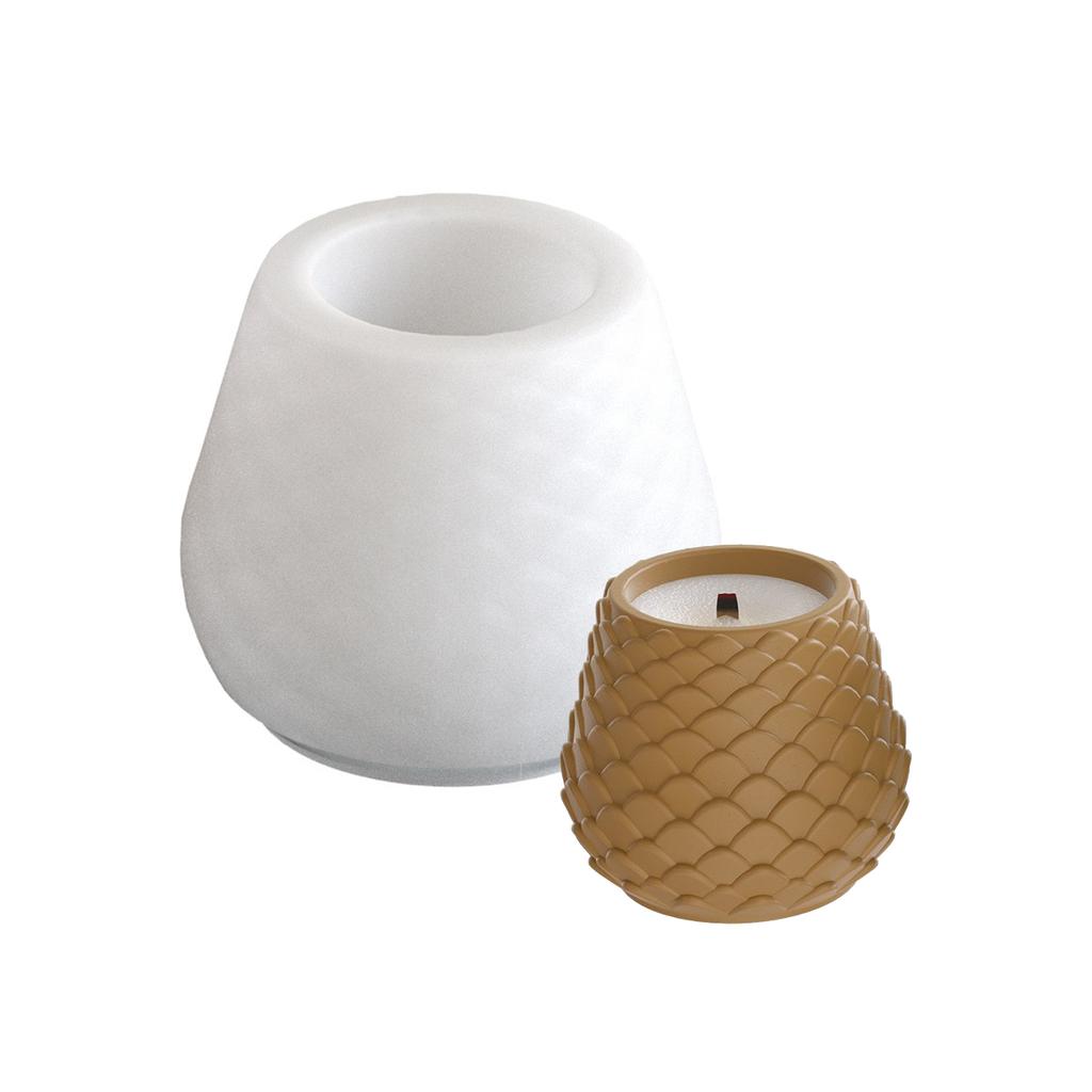 Unique Candle Holder Molds Silicone Texture Crafting Molds Unique Shape Flowerpot Moulds for Crafting Candlesticks