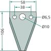 Rapeseed cutter bar 106x58x2.7mm 25pcs 801A10