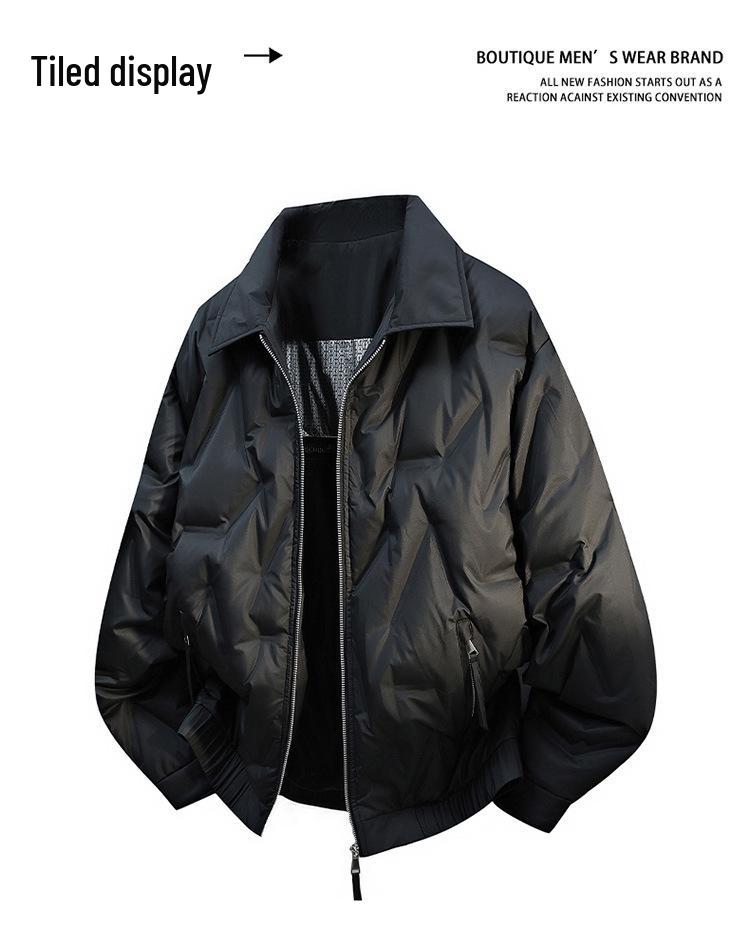 Plus Size Men's Winter Down Jacket, 90-300 jin, 90% Down, Sports & Casual Style