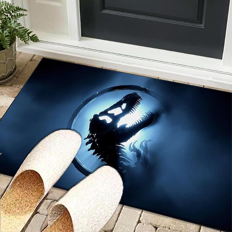 Dinosaur Moonlit Adventure Office Rug Chair Mat, Game Carpet, Suitable for Front Door, Bedroom, Living Room, Desk, Holiday Gift