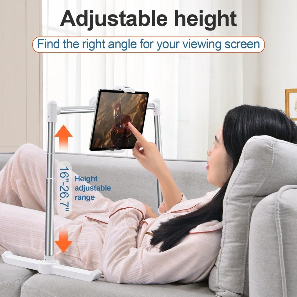 Oatsbasf Bed Sofa Phone Holder Foldable Tablet Pad Stand Desktop Angle Height Adjustable Bracket Lazy Bracket Phone Clip Holder