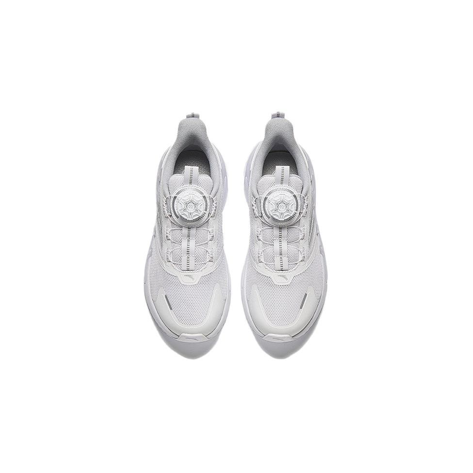 Anta Kids Bow Speed Knob Comfortable Versatile Shock Absorbing Wear Resistant Low Top Running Shoes Kids Running Shoes White A312425516-1