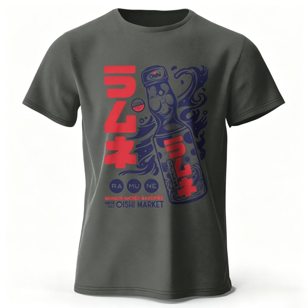 Pebble Soda Printed Cotton TShirt Soft Fabric Short Sleeve Tee Harajuku Unisexs Clothing and Womens Clothing 2026 Summer T Shirt