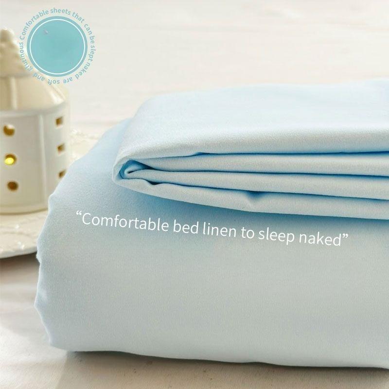 Minimalist Solid Color Brushed Warm Bed Sheet For Single Double Student Dormitory Bed