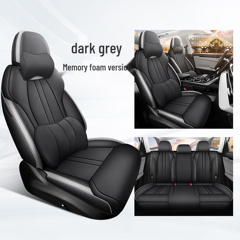 Boyue L Vollbezug Atmungsaktives Perforiertes Leder Autositzbezug für Alle Jahreszeiten