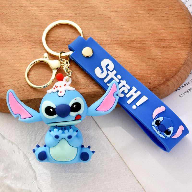 Creative 3D Cartoon Stitch PVC Keychain Pendant Ornament