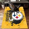 Pittsburgh Steelers Logo Art Rug Game Carpet, Floor Mat for Bedroom Living Room Entryway Rug, Home Decor Idea Gift for Christmas birthday