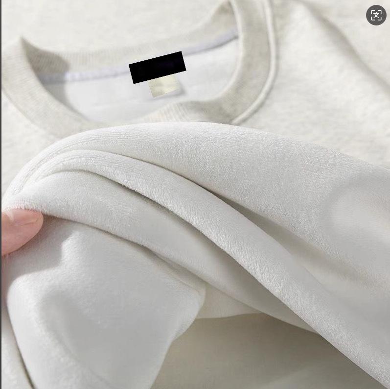 Oversized Vintage Fleece-Lined Crew Neck Sweatshirt - 450G Heavyweight, Autumn/Winter Streetwear