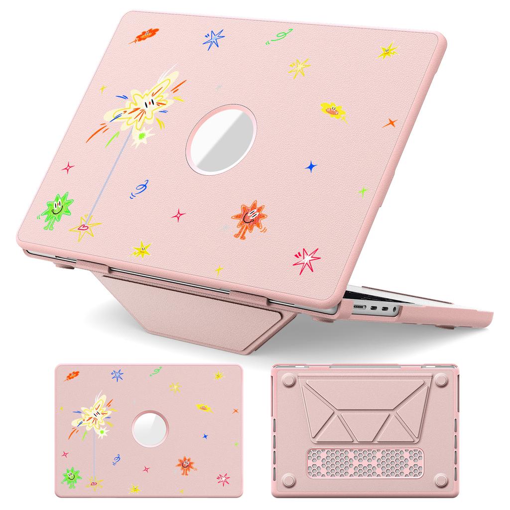 Pattern Printing Laptop Case for MacBook Pro 14 Inch (2024)/(2023)/(2021) Notebook Kickstand Cover