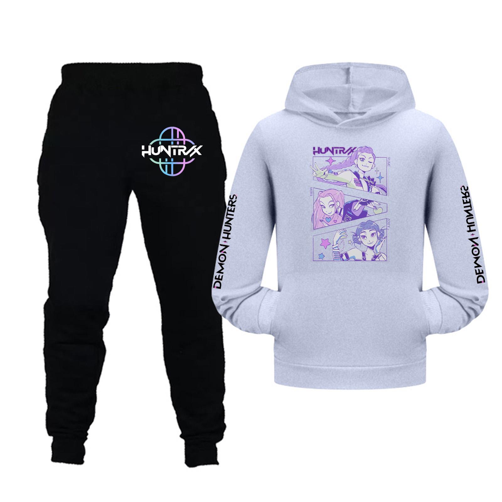 

Детский комплект для девочек с длинным рукавом, худи с капюшоном и брюки, для малышей и детей старшего возраста, 2 предмета 160