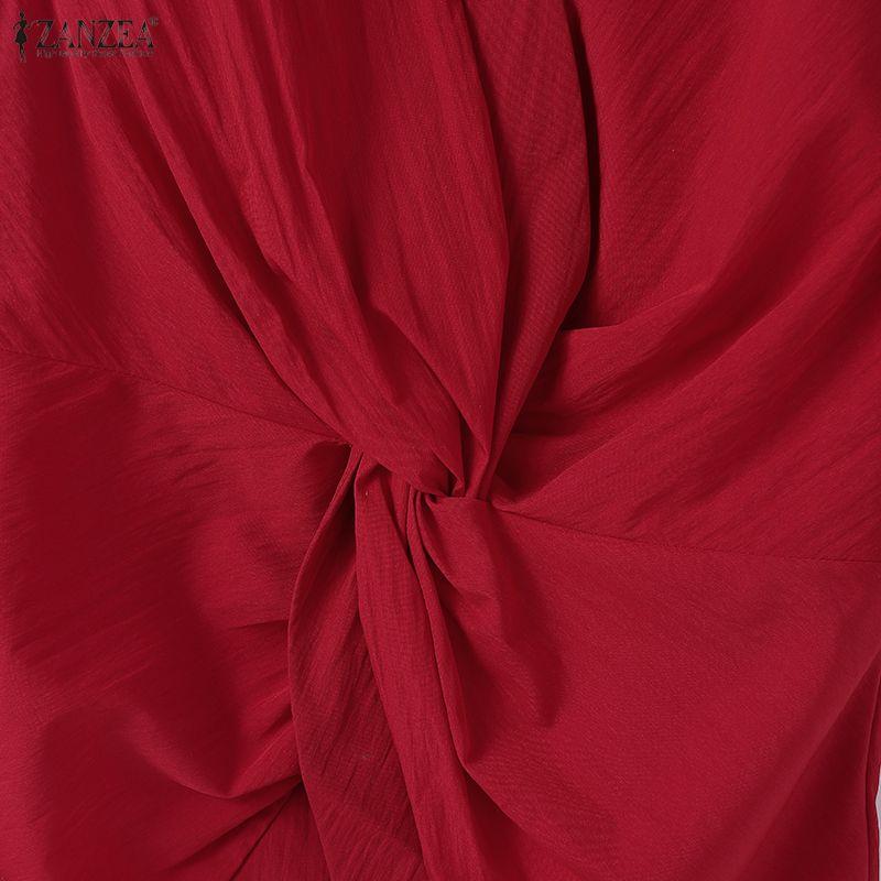 ZANZEA Women V-Neck Solid Color Casual Sleeveless Blouse