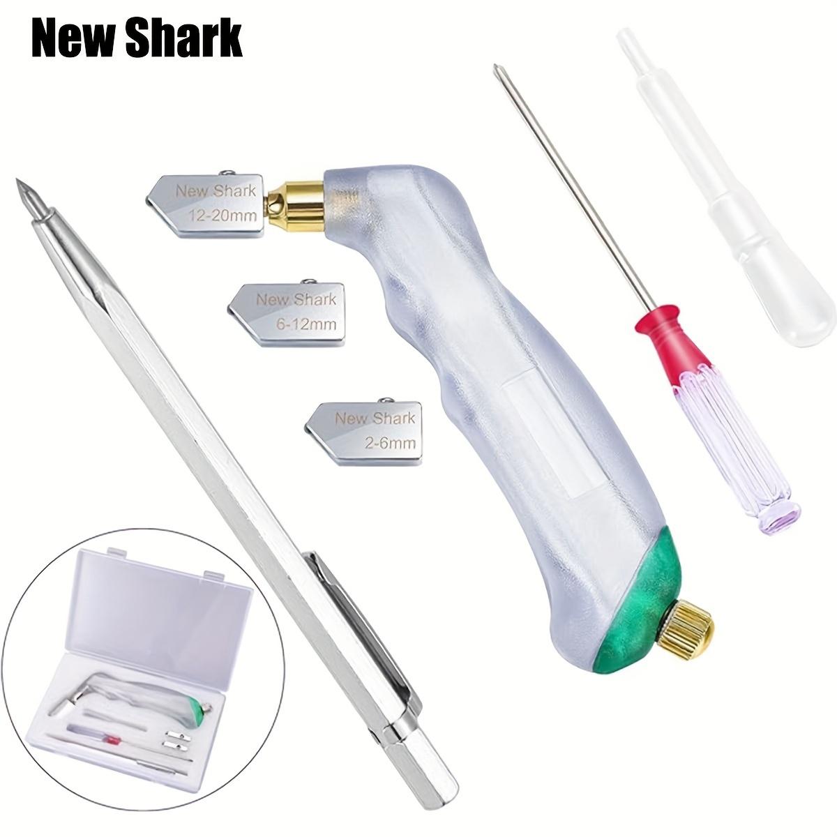Glass Cutter Pistol Grip (2mm-20mm), Ergonomic Grip Tungsten Carbide Glass Cutting Tools with Oil Reservoir, Perfect for Glass