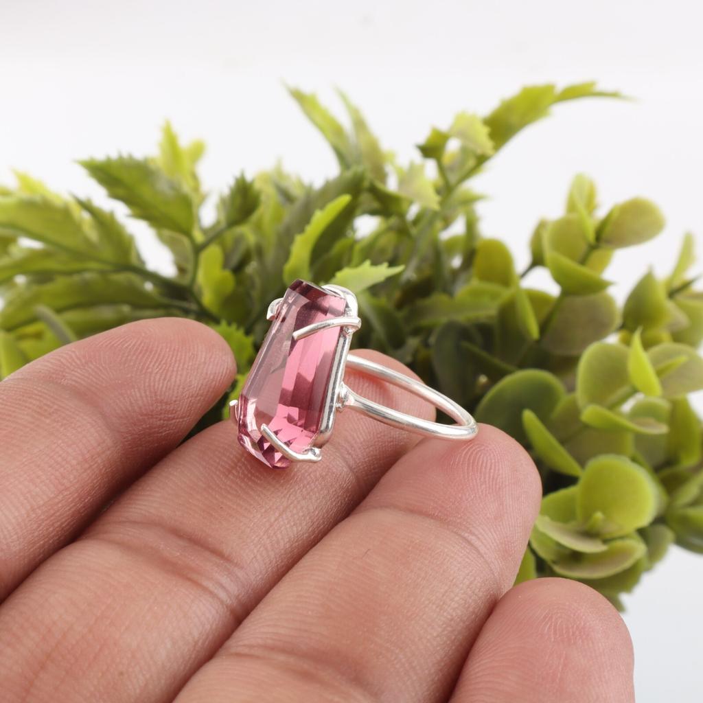 Rhodolite Gemstone 925 Sterling Silver Jewelry Handcrafted Ring Gift For Wedding RR-39-16