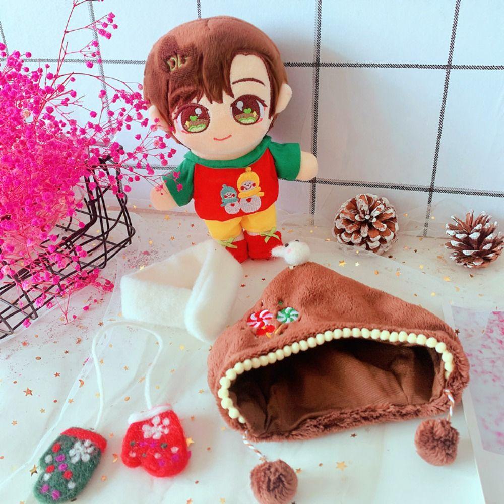 Gloves Cotton Doll Suit Set Snowman Plush Toy Clothes Cotton Doll Clothes  Doll Accessories