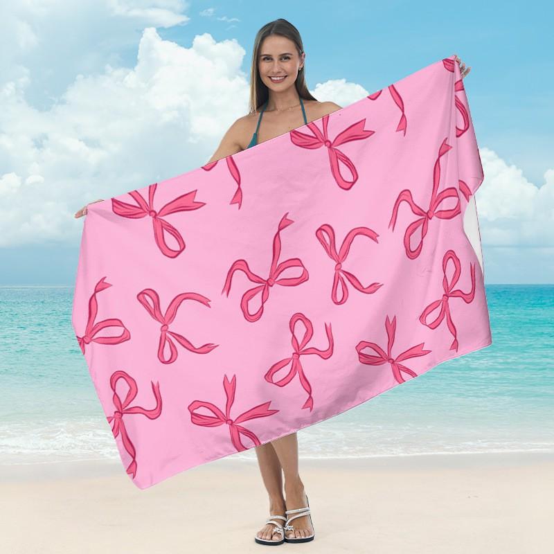 Ultrafine Microfiber Quick-Dry Beach Towel Adults Digital Print Sports Swim Cover-Up Gym Fitness Lightweight Absorbent Blanket