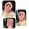 Thickened Beanies Cap Plush Ear Protection Hat Fashion Integrated Scarf Hat Set  Outdoor