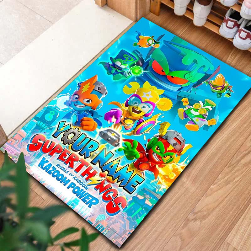 Superthings Battle Custom Name Carpet Rug For Living Room Bedroom Home Sofa Decoration Kids Play Nonslip Floor Mat