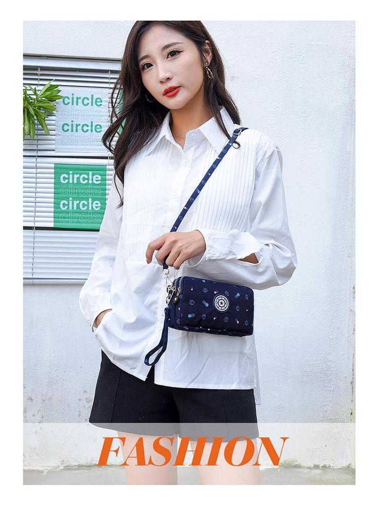 Women's Fashion Canvas Cell Phone Crossbody & Wristlet Handbag