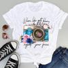 Summer New Shortsleeved Tshirt with Swan and Butterfly Print Patterns Roundneck Top Made of Modal Fabric Women Clothing
